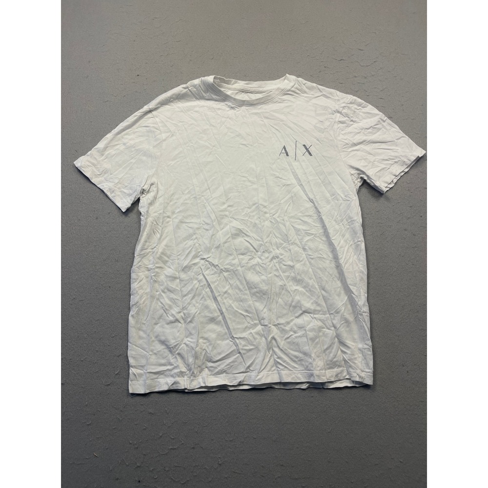 Armani Exchange T-Shirt Cotton White Graphic Small Mens